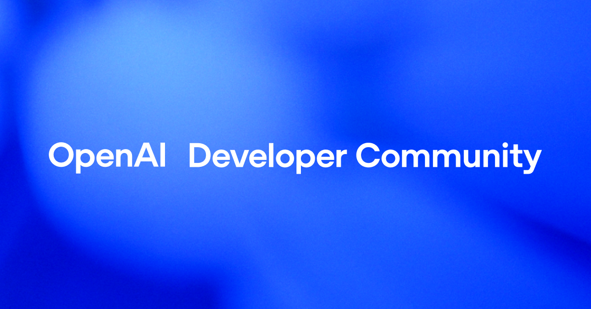 The announcement thread's share card: OpenAI Developer Community